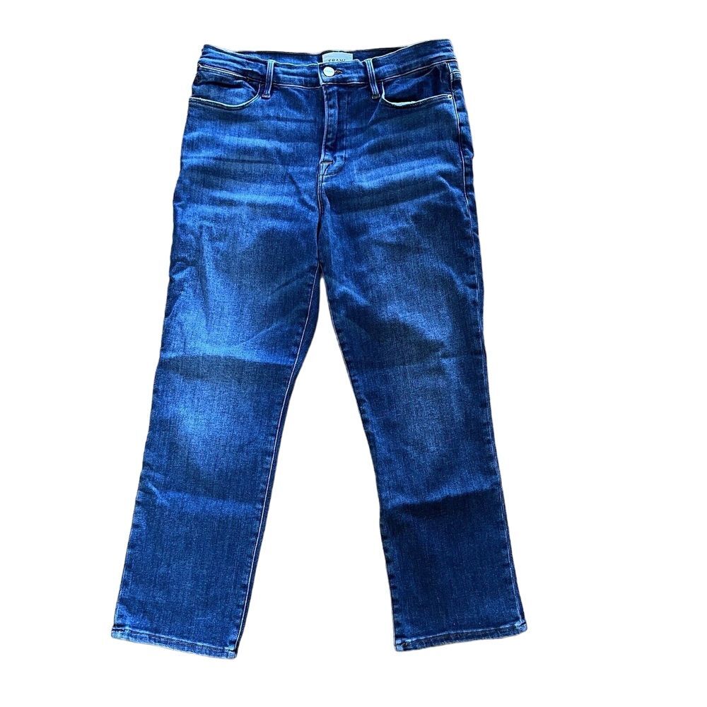 FRAME‎ Le High High Straight Bestia Medium Wash Size 31